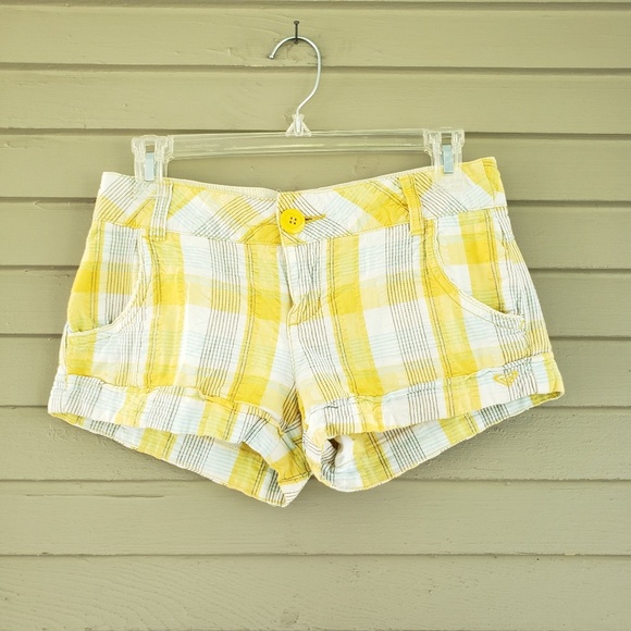 Roxy | Shorts | Roxy Yellow White Plaid 